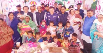 বরিশাল বিভাগীয় শিশু নিবাসের অনাথ শিশুদের মাঝে শীতের পোশাক বিতরণ