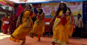 রাণীনগরে বসন্ত উৎসব উদযাপন
