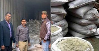 সুতার বদলে চীন থেকে এল কনটেইনার ভর্তি বালুর বস্তা