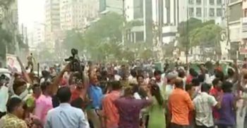 নয়াপল্টনে বিএনপির সঙ্গে পুলিশের সংঘর্ষ