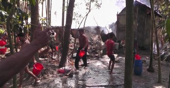 পটুয়াখালীর দশমিনায় আগুনে পুড়ে বসতঘর ছাই