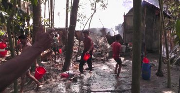 পটুয়াখালীর দশমিনায় আগুনে পুড়ে বসতঘর ছাই