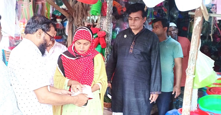 দশমিনায় ১৩দোকানীকে ৬৫হাজার টাকা জরিমানা আদায়
