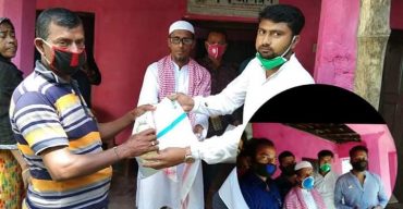 অসহায় এবং দু:স্থদের মাঝে চাল, আটা, তেল ও সাবান বিতরন করলো নবজাগরন সমিতি
