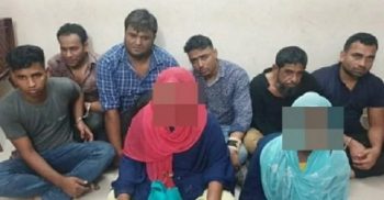 সাইনবোর্ড এলাকায় শাপলা আবাসিক হােটেলে অসামাজিক কাজে লিপ্ত থাকার অভিযোগে গ্রেফতার-৮