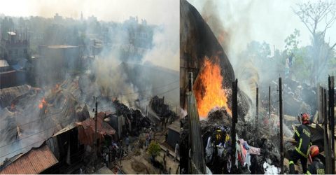 সিদ্ধিরগঞ্জে ৭টি ঝুটের গোডাউনে ভয়াবহ আগুন ২কোটি টাকা ক্ষতি