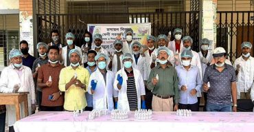 ফেনী কলেজে হ্যান্ড স্যানিটাইজার বিতরণ শুরু