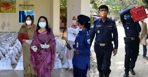 প্রশংসায় পুলিশ, কর্মহীনদের ঘরে খাদ্য সামগ্রী দিচ্ছে পুনাক