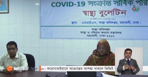 করোনায় গত ২৪ ঘণ্টায় নতুন করে ৩১২ জন শনাক্ত, নতুন মৃত্যু ৭