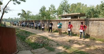 নবীগঞ্জে নিজ আগনা মানব কল্যাণ সংস্থার উদ্যেগে জীবণুনাশক ঔষধ স্প্রে ও জনসচেতনা মূলক প্রচারণা