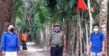 অবশেষে মোরেলগঞ্জে ৪শ’বাড়িতে আবারো লাল পতাকা