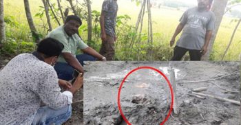 কালীগঞ্জে লিচু বাগানে নলকুপ বসাতে গিয়ে বের হচ্ছে গ্যাস
