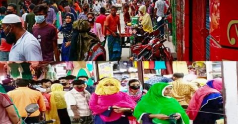 করোনাকে থোড়ায় কেয়ার: শৈলকুপায় পোশাকের দোকানে উপচে পড়া ভিড়, মানা হচ্ছে না স্বাস্থ্য বিধি