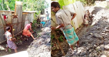 রাজাপুরে মশার উপদ্রব থেকে বাঁচতে সেচ্ছায় নালা-নর্দমা পরিষ্কারের উদ্যোগ এলাকাবাসীর