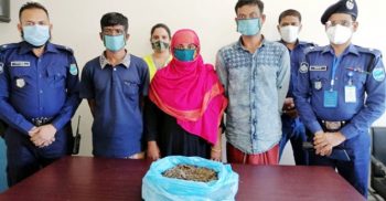 সিদ্ধিরগঞ্জে গাঁজা ও ইয়াবাসহ ৫ মাদক ব্যবসায়ী গ্রেফতার