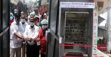 কলাপাড়ায় করোনা জীবানুমুক্তকরণ টানেল উদ্বোধন