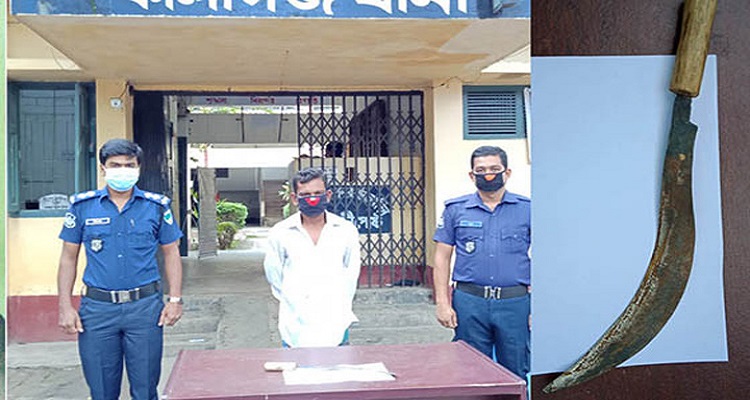 কালীগঞ্জে কুপিয়ে হত্যার আসামিকে মাত্র ৮ ঘন্টায় আটক করল পুলিশ