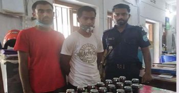 শরীয়তপুরের জাজিরায় বিদেশি বিয়ারসহ ২জন আটক