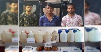 চুয়াডাঙ্গার মাদক ব্যাবসায়ি সহ ৩ মাদক ব্যবসায়ী ঝিনাইদহ র্যাব-৬’র জালে আটক