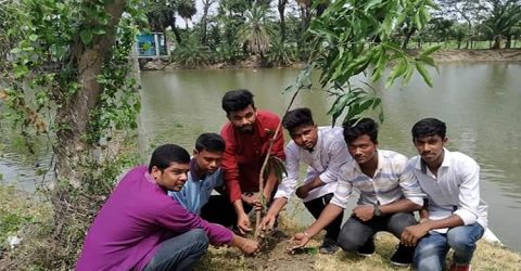 বিশ্ব পরিবেশ দিবসে কুয়াকাটা ছাত্রলীগের বৃক্ষ রোপন