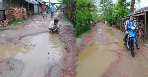 কলাপাড়ায় এল,জি,ইডির,জেলা প্রধান প্রকৌশলীর ক্ষতিগ্রস্ত রাস্তা ও স্লুইসগেট পরিদর্শন