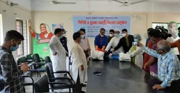 রাজনগরে অলিলা গ্রুপের পক্ষ থেকে জীবাণুনাশক টানেল স্থাপন