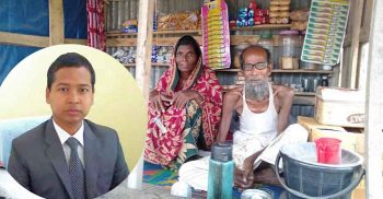 বেতনের টাকা দিয়ে বৃদ্ধকে দোকান করে দিলেন বদলগাছীর ইউএনও আবু তাহির