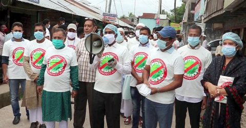 কলাপাড়ায় ‘নো মাস্ক নো এন্ট্রি’ কর্মসূচী চালু