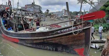 সরকারি নির্দেশ অমান্য করে ইলিশ শিকার ফিশিং ট্রলার ২০মন মাছ জব্দ