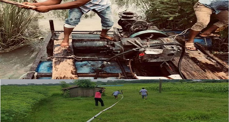 বৃষ্টির মধ্যে ভিজে ড্রেজার ধ্বংস করলেন ভেদরগঞ্জ উপজেলা প্রশাসক তানভীর-আল-নাসীফ