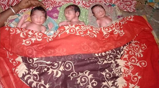 মানিকগঞ্জে একসাথে তিন সন্তান জন্ম দিলেন এক মা
