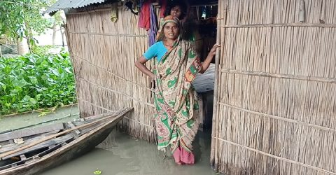 শরীয়তপুরে দ্বিতীয় দফায় আবারও বাড়ছে বন্যার পানি