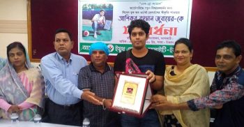 ঝালকাঠির জুবায়ের বিশ্ব রেকর্ডে গিনিস বুকে নাম লেখানোয় সংবর্ধনা