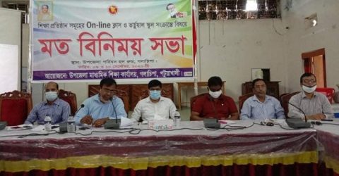 গলাচিপায় শিক্ষা প্রতিষ্ঠানে অনলাইন ভার্চুয়াল ক্লাস সম্পর্কিত সভা