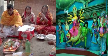 পটুয়াখালীর গলাচিপায় শুরু হয়েছে দুর্গা পূজা