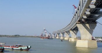 পদ্মা সেতুর ৩৪তম স্প্যান স্থাপন, দৃশ্যমান ৫১০০ মিটার