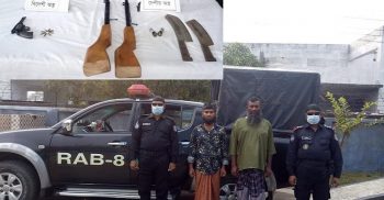 মহিপুরে র‌্যাবের অভিযান: ওয়ান শুটারগান ও রিভলবারসহ দুই জনকে গ্রেফতার