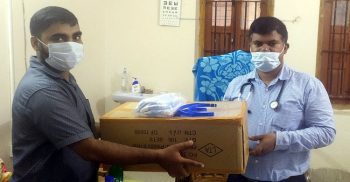 কলাপাড়ায় স্বাস্থ্য কর্মীদের ব্যাক্তিগত সুরক্ষা সমগ্রী বিতরন