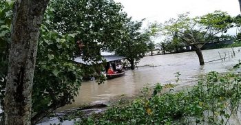 ভারি বর্ষণে পটুয়াখালীর গলাচিপায় ডুবে গেছে নিম্নঅঞ্চল
