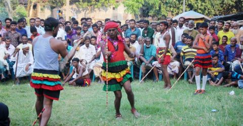 শৈলকুপায় অনুষ্ঠিত হয়ে গেল গ্রাম বাংলার ঐহিত্যবাহী লাঠিখেলা