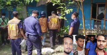 নোয়াখালীতে গৃহবধূ নির্যাতন: তিন আসামিকে নিয়ে নির্যাতিতার বাড়ি পরিদর্শন