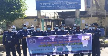 বেনাপোল থানায় ‘নো মাস্ক, নো সার্ভিস’ ক্যাম্পেইন চালু