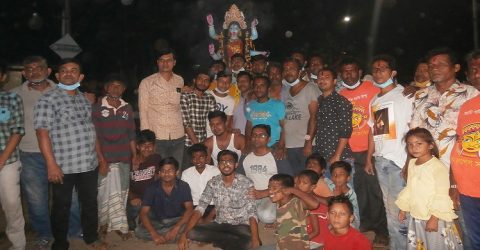 গোয়ালপাড়া নতুন সার্বজনীন পূজা কমিটির শ্রী শ্রী শ্যামা মায়ের প্রতিমা বিষর্জন