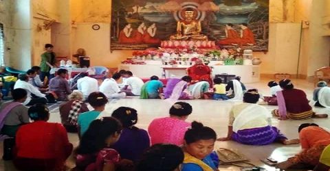 কলাপাড়ায় রাখানইদের শুভ প্রবারণা পূর্ণিমা উৎসব শুরু