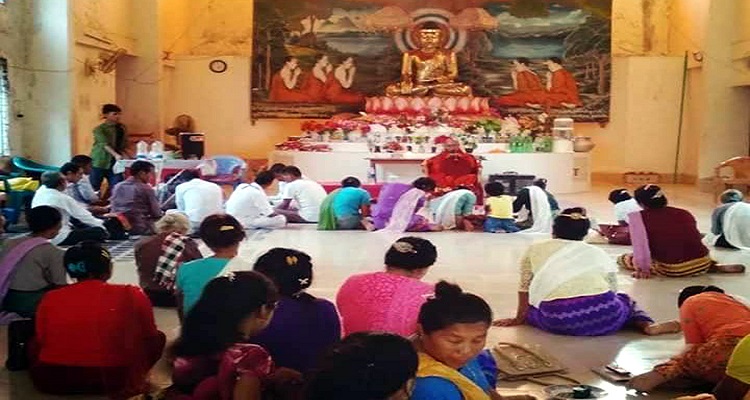 কলাপাড়ায় রাখানইদের শুভ প্রবারণা পূর্ণিমা উৎসব শুরু