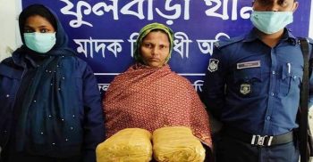 কুড়িগ্রামের ফুলবাড়ী উপজেলায় ৮ কেজি গাঁজাসহ নারী গ্রেফতার