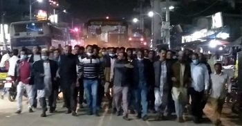 কুয়াকাটায় জঙ্গিবাদ ও সাম্প্রদায়িকতার বিরুদ্ধে যুবলীগের বিক্ষোভ মিছিল