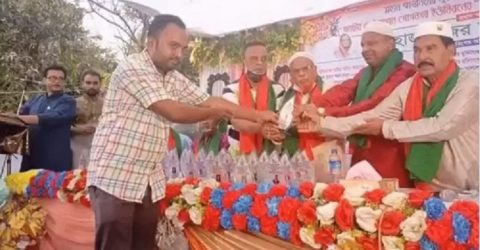 গোগনগর স্বাধীনতার সুবর্ণজয়ন্তী মুজিব শতবর্ষেবীর মুক্তিযোদ্ধাদের সংবর্ধনা