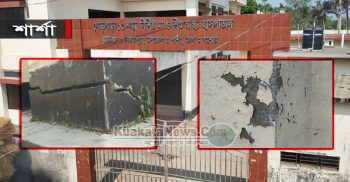 হাসপাতাল চালু হওয়ার আগেই বিভিন্ন অংশে ফাটল