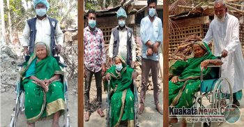 স্বপ্নের হুইল চেয়ারে ঘুরছে ঝিকরগাছার বৃদ্ধা নবীছন